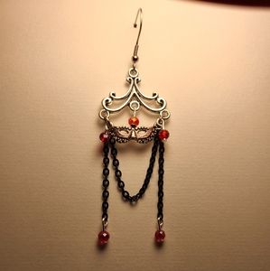 Masquerade earrings halloween Gothic bat